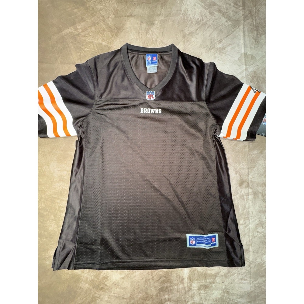NWT NFL Pro-Line Cleveland Browns Blank Footbal Jersey Shirt Womens Small